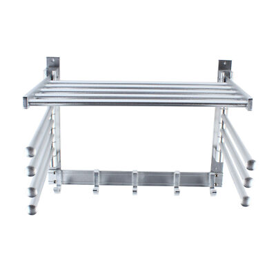 Drying Rack Wall Mounted Swivel Towel Rack Laundry Clothes Holder Swing Arms US