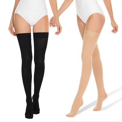 Mojo Compression Socks 1Pair Thigh High Close Toe Stockings Firm Pressure Unisex