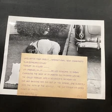 1949 Toddler Killed Driveway Accident Dr Leo Sculman Examining Press Photo
