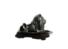 Kirk Stieff Pewter Miniature Lion Figurine Paperweight w/original box  ___ Lenox