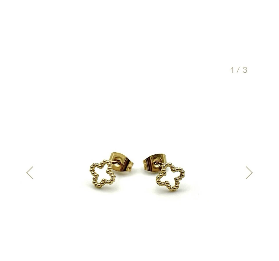 Pendientes Anthropologie Trébol Cuadrifolio 14K ¡De España! Foto 2 de 4
