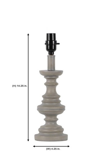 Hampton Bay TTL20 Mix And Match 14/25”h Nantucket Gray Accent Lamp Base (2-Pack) - Picture 3 of 5
