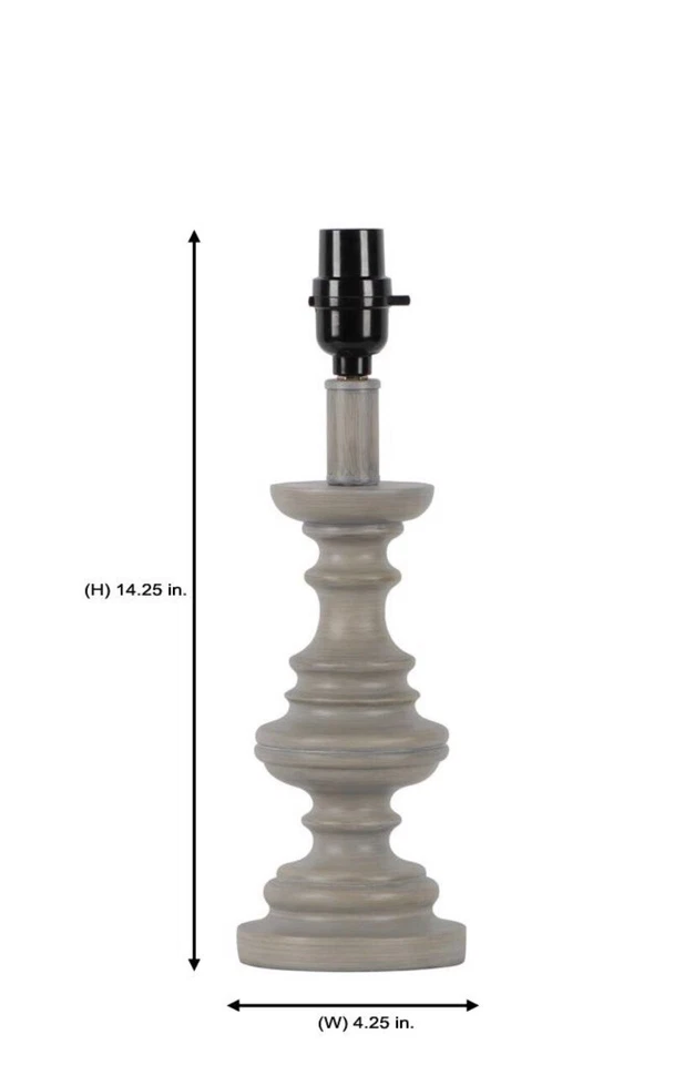 "Base de lámpara de acento gris Nantucket Hampton Bay TTL20 mezcla y combinación 14/25"" h (paquete de 2)" Foto 3 de 4