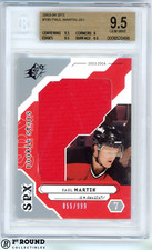 POP 1: Paul Martin RC BGS 9: 2003-04 SPx Rookie Jersey Card /999 #195