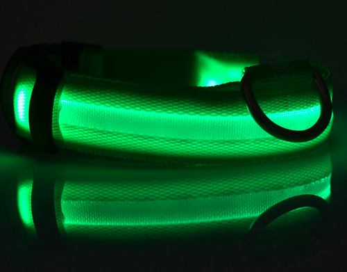 LED Glow Collar Dog Puppy Pet Flashing Light Safety Glow In The Dark FAST POST - Picture 74 of 81