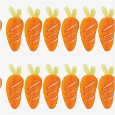 CarrotCraft: 12 Pcs Wool Felt Carrots - Radish-inspired Mini Carrot Decorative F