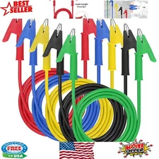 5 Pack Insulated Alligator Clips for Safe Electrical Testing - Dual-Ended Design