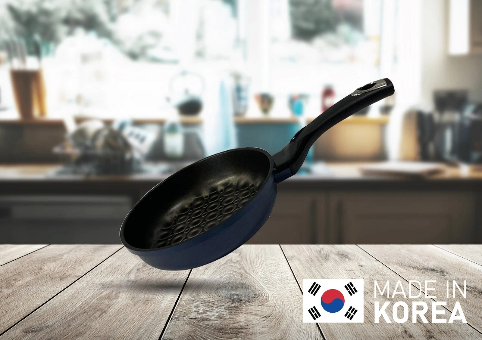 Nonstick 3D Diamond Coating Wok Frying Pan Cookware 12'' (30cm)-MADE IN KOREA