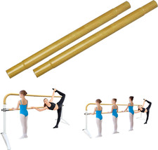 6Ft Double Bar Curved Ballet Barre Extension - Add-On Only, Not Standalone