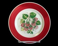 Vintage LA PRIMULA Salad Plate Made in Italy WILD STRAWBERRIES 7-3/4"