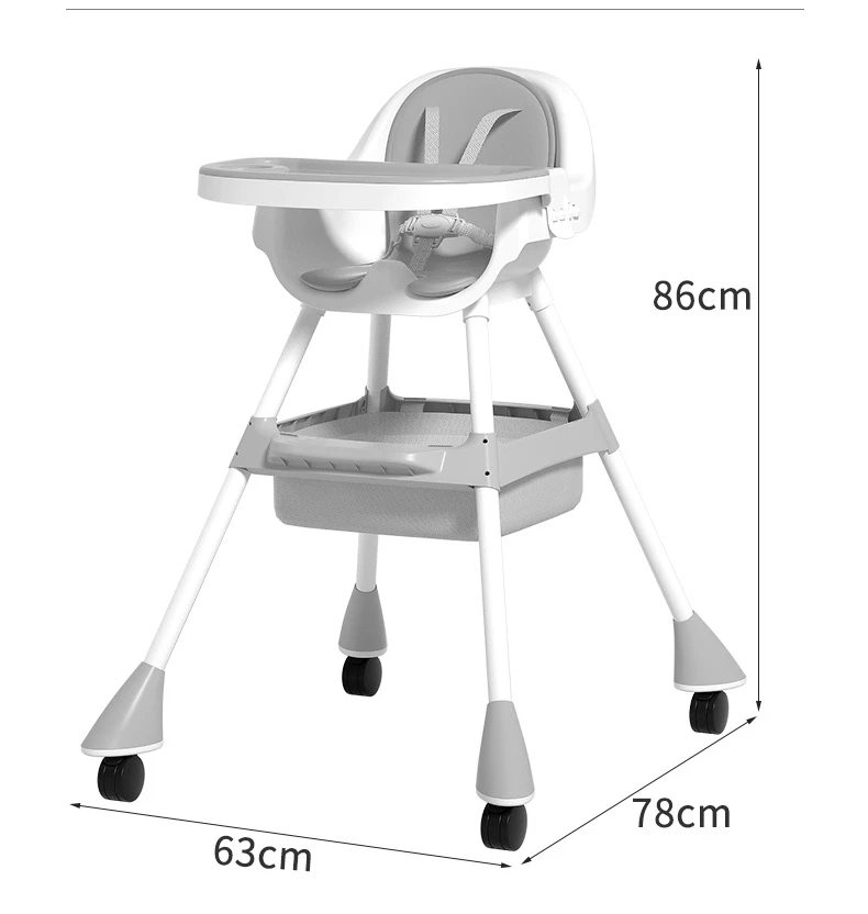Baby Toddler High Chair Feeding Dining Tray Adjustable Height Multipurpose - Image 4 of 4
