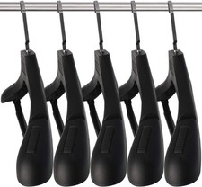 DEDU Plastic Extra Wide Suit Hangers, Pack of 15, Width: 17.7",Notched Shoulders