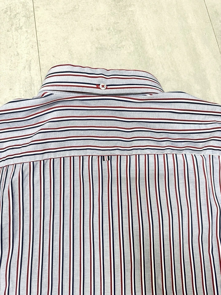 Blue Harbour Men's Oxford Weave Striped Long Sleeve Shirt Size XL - Image 3 of 4