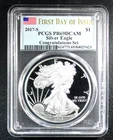 2017-S  American Silver Eagle - PCGS PR-69 Deep Cameo Congratulations Set