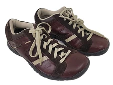 Skechers Womens Walking Shoe / Sneaker Dark Brown Leather & Suede  Sz 8.5