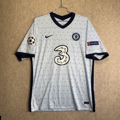 Chelsea FC Nike Dri Fit Jersey Mens 4XL Blue Abraham #9 Soccer