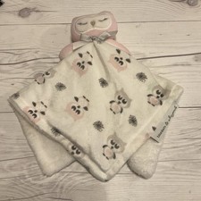 Blankets Beyond Owl Baby Lovey Security Blanket Pink White Plush 39