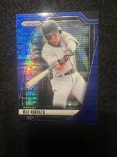 2025 Panini Prizm Mac Horvath, Mac Horvath #203 Blue Pulsar Prizm /75 (RC)