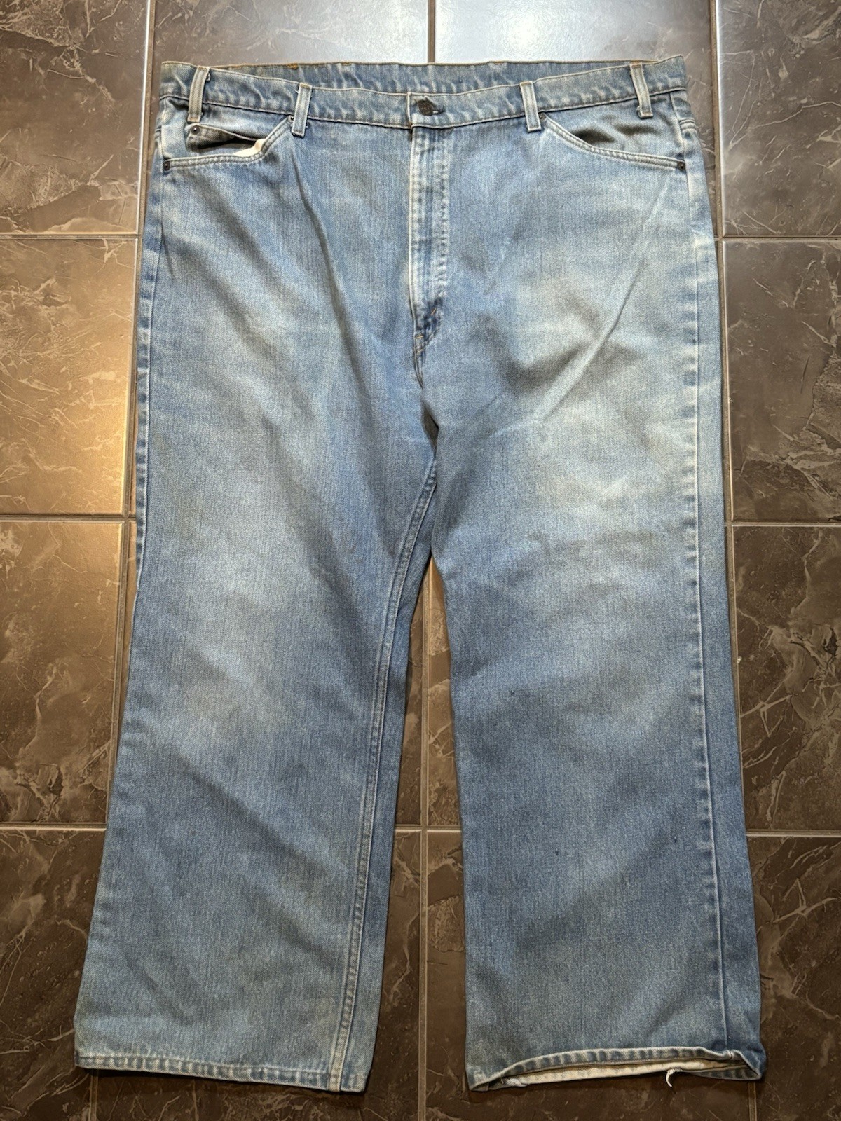 Vintage Levis Orange Tab Made In USA Blue Denim Men Size 44X30