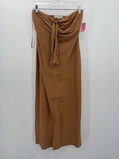 Pre-Owned Loft Brown Size XS Midi Strapless Dress