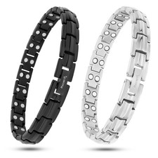 MagnetRX Magnetic Bracelet Titanium for Women Adjustable Length with Sizing Tool