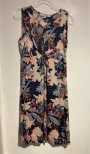Clements Ribeiro Dress Portobello floral sleeveless medium knot front size 12