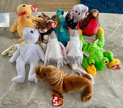 10 TY Beanie Babys, wie abgebildet, 7er Pack