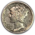 1921-D Mercury Dime Silver Choice Very Fine VF+ Coin, Small Scratch #27705