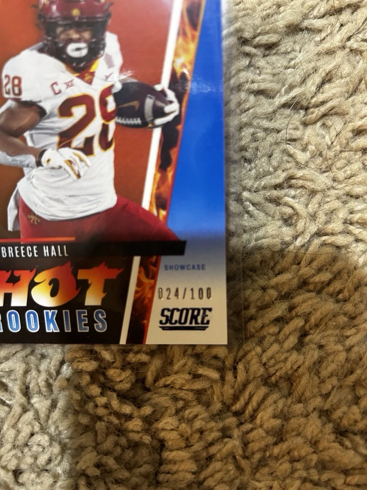 2022 Score - Hot Rookies Breece Hall #HR5 Showcase /100 (RC) - Image 3 of 4