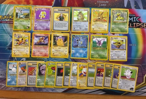 Vintage Pokemon Card Lot WOTC Cards Holo Etc Blastoise Entei E3 Pikachu Fire