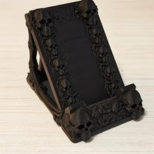 Gothic Skull Phone Holder Desktop Decor Creative Gift Personalized Stand Dark