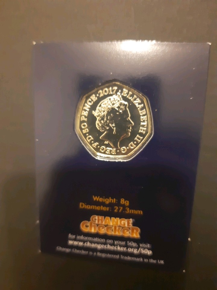 2017 TALE OF PETER RABBIT COIN UNCIRCULATED / SEALED IN CHANGE CHECKER ...