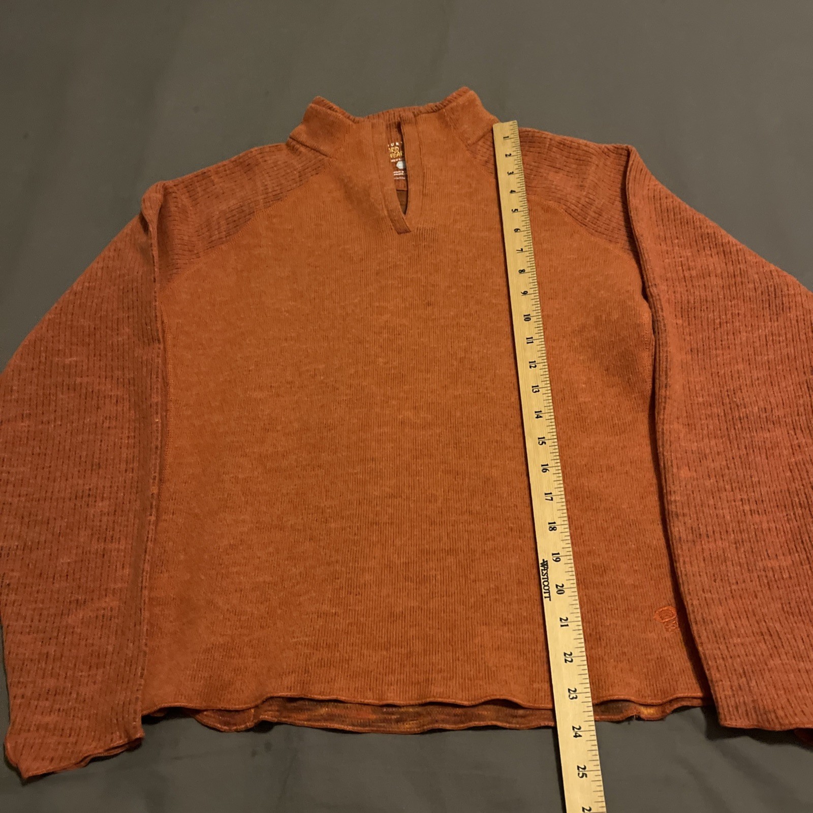 Mountain Hardware Pullover Sweater Medium Orange … - image 3