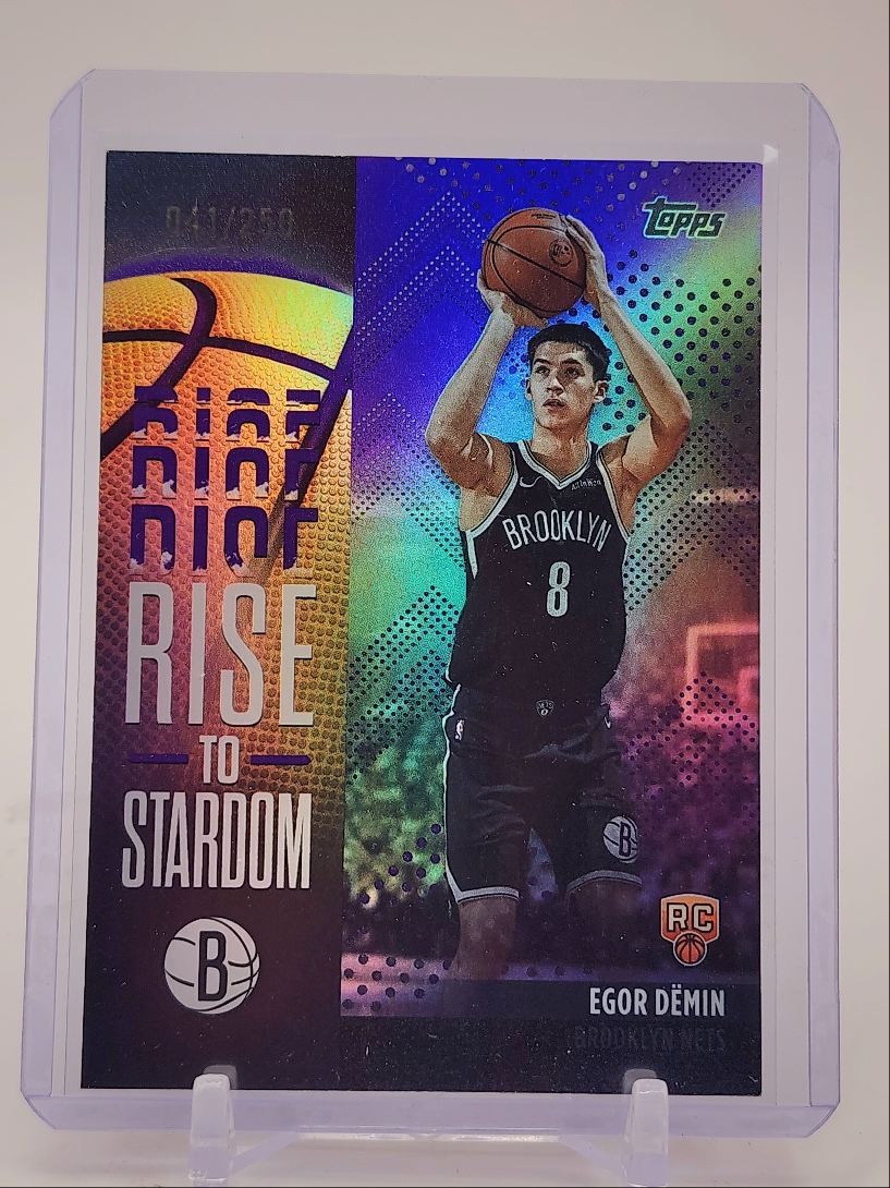 EGOR DEMIN 2025-26 TOPPS RISE TO STARDOM ROOKIE PURPLE RAINBOW RC /250 Q0190