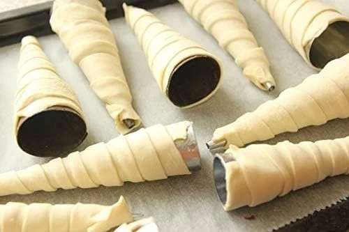 Schillerlockenform 12 St Backform Hörnchen Cremerollen Schaumrollen Sahnerollen - Bild 3 von 4