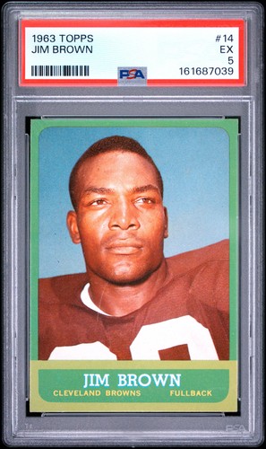 1963 TOPPS #14 JIM BROWN PSA 5