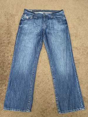 Vintage Ecko Unltd Jeans Mens 42x32 Blue Dark Wash Cotton Straight Baggy Y2K