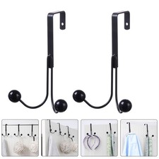 3 Pcs Over Door Hooks Iron Coat Hooks Heavy Duty Door Hanger for Clothes