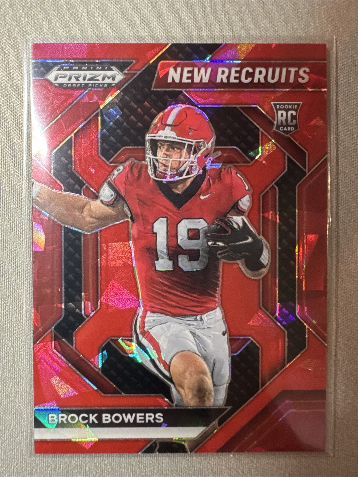 2024 Panini Prizm Draft Picks - New Recruits Brock Bowers Red Ice Prizm (RC)