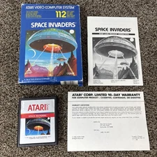 Space Invaders Atari 2600 Rare Silver Label Variant 1987 CIB IN BOX TESTED