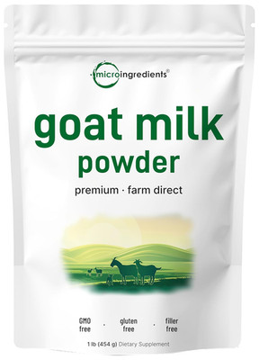 Micro Ingredients Goat Milk Powder, 1 Lb | Grass-Fed Australian Source | Pure, E