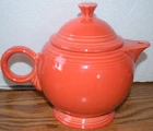 Fiestaware *PERSIMMON* Teapot w/Lid O-Ring Handle Orange Large 44oz