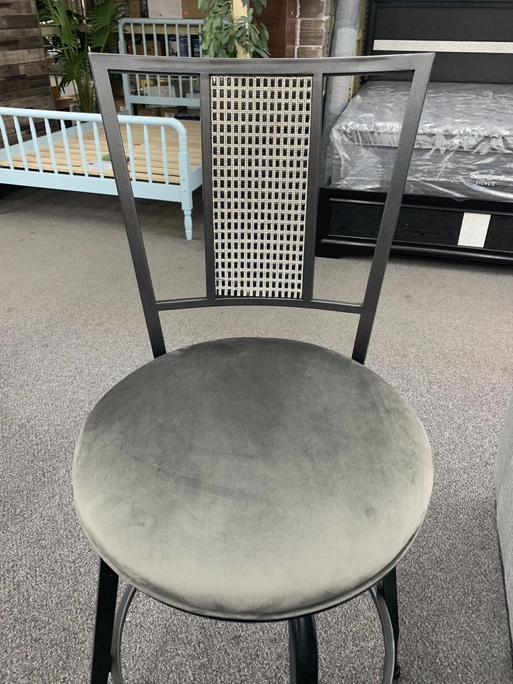 Hillsdale, Queensridge Metal Swivel Counter Height Stool, Black - Image 3 of 4