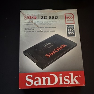 SanDisk Ultra 3D 500GB SATA III 2.5 in Internal SSD SDSSDH3-500G 560/530