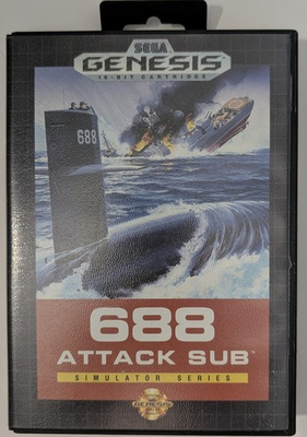 #ad 688 Attack Sub Sega Genesis CIB Cleaned and Tested Working no manual $13.95