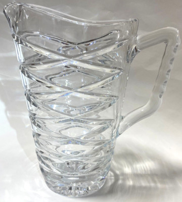 Polonia  Crystal Water Pitcher with Zig Zag Cuts 24% Made in Poland