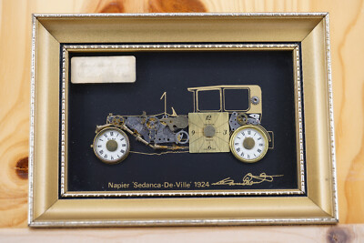 Ken Broadbent Uhrenauto Collage, Napier Sedanca-De-Ville 1924, Auto Motiv 12x17