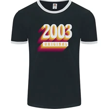 Retro 22nd Birthday Original 2003 Mens Ringer T-Shirt FotL