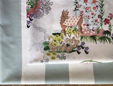 2 * 50cm L x 68cm W Bundle Cath Kidston Summer Parade & Stripe Pastel Fabric New