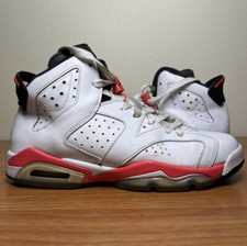 Nike Air Jordan 6 VI Retro White Infrared BG Size 5y 5 Sneakers 384665-123